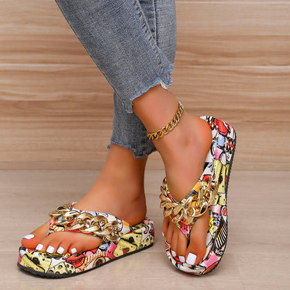 Women's Graffiti Platform Sandals – Bold Street-Style Mules