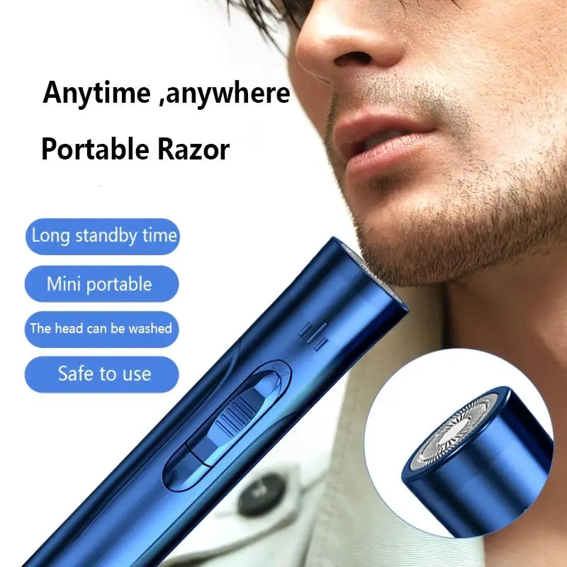 USB Rechargeable Waterproof Ear & Nose Hair Trimmer – Painless Grooming for Men & Women