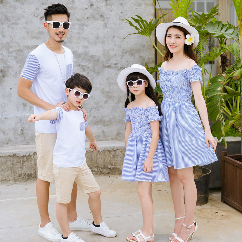 Family Matching Summer Outfits – Cotton T-Shirts & Dresses for Parents & Kids