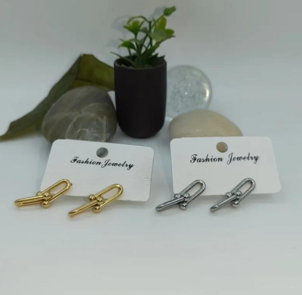 18K Gold Hufeisen-Ohrringe für Damen