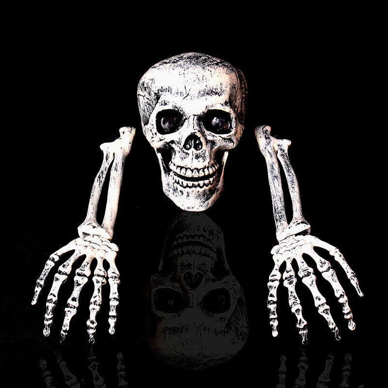 Halloween Skeleton Garden Decor – Glowing Skull & Hand Stakes