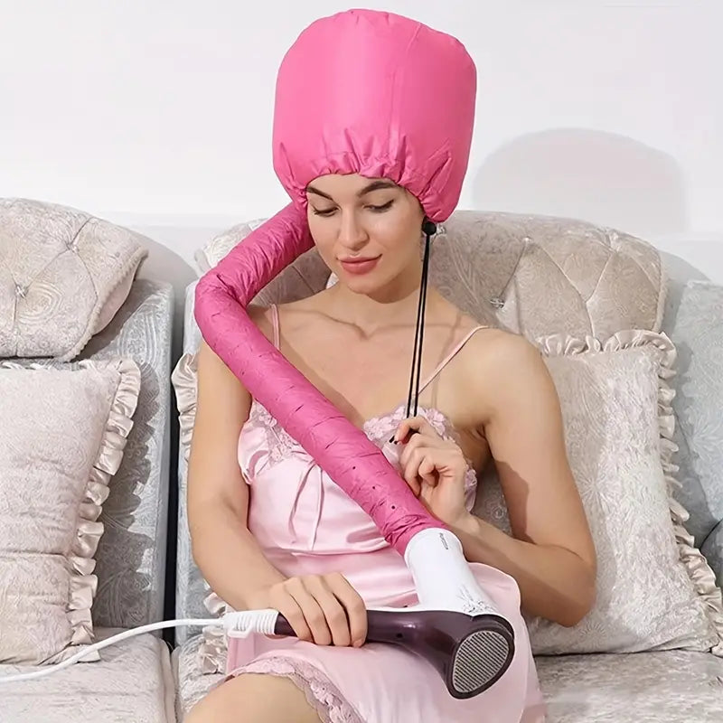 Soft Hooded Hair Dryer Attachment – Gentle Drying for Curly Hair