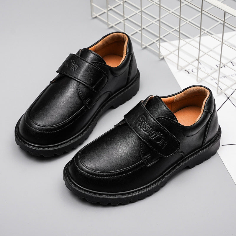 Boys' Black Leather School Shoes