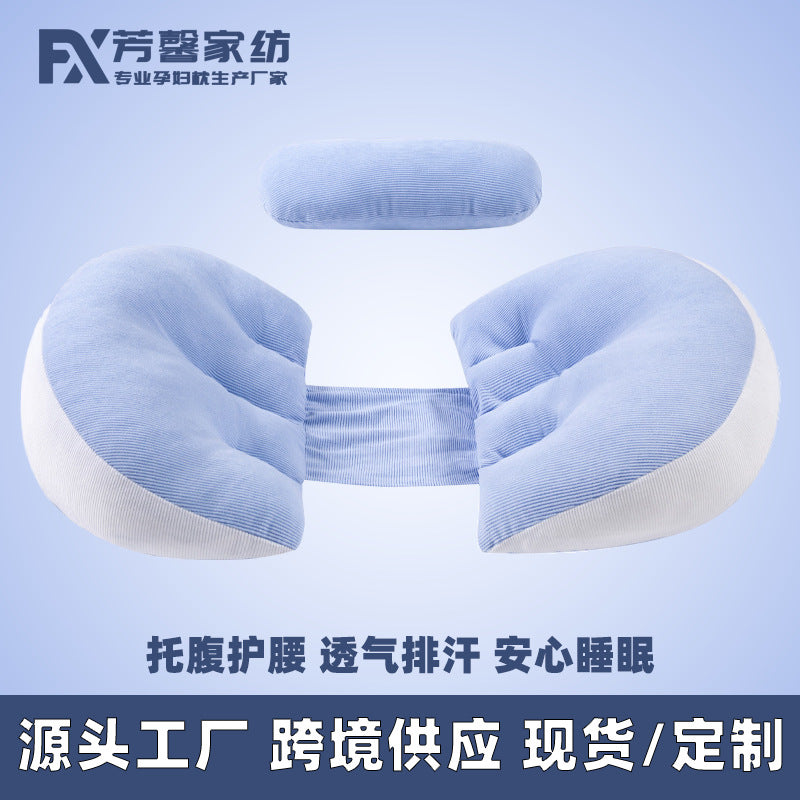 U-Shaped Pregnancy Pillow with Support Cushion