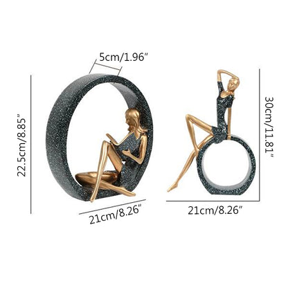 Nordic Modern Dance Girl Decor for Living Room (One Piece)