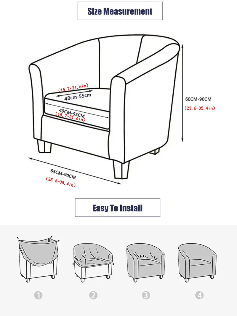 Geometric Stretch Single-Seat Sofa Cover