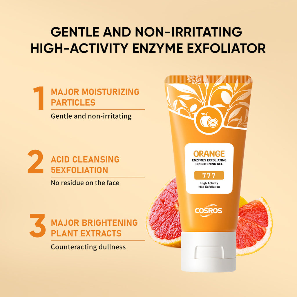Orangen-Peeling-Gel für strahlende Haut – aufhellendes Gesichtspeeling für die Hautpflege