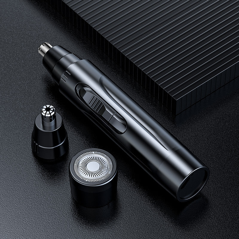 USB Rechargeable Waterproof Ear & Nose Hair Trimmer – Painless Grooming for Men & Women