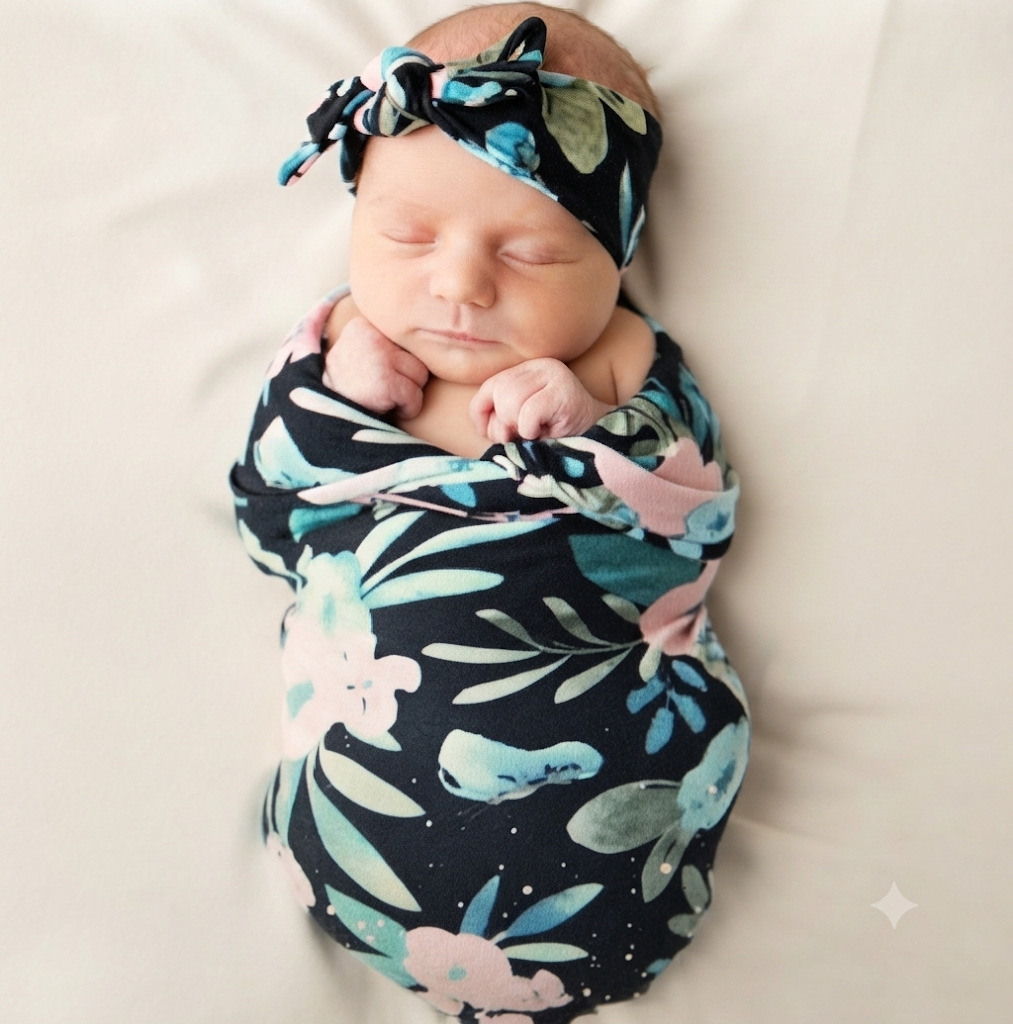 Baby Pucktuch-Set mit Sommerdecke und Mütze