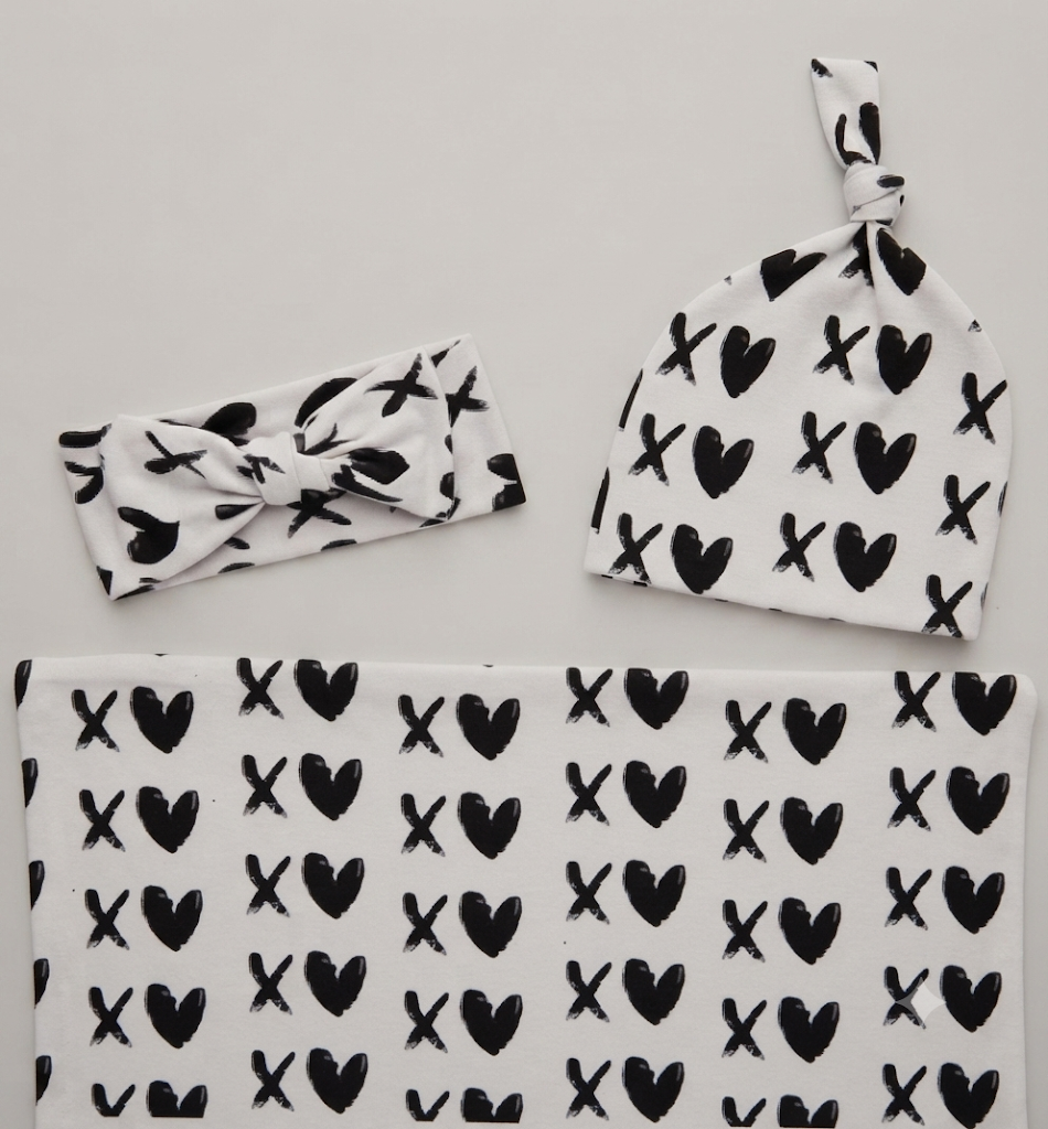 Baby Pucktuch-Set mit Sommerdecke und Mütze