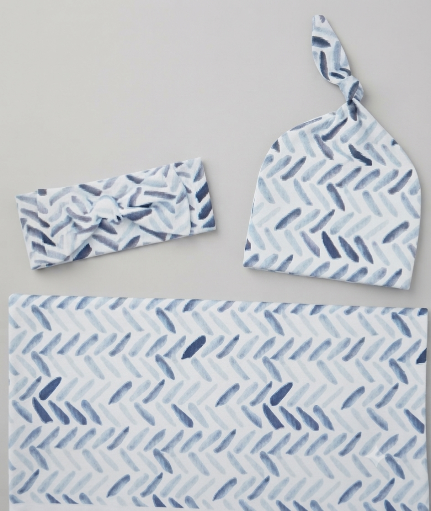 Baby Pucktuch-Set mit Sommerdecke und Mütze