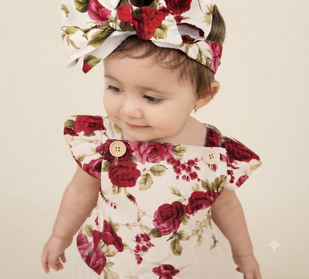 Floral Baby Bodysuit for Summer - Infant Clothing