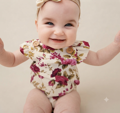 Floral Baby Bodysuit for Summer - Infant Clothing