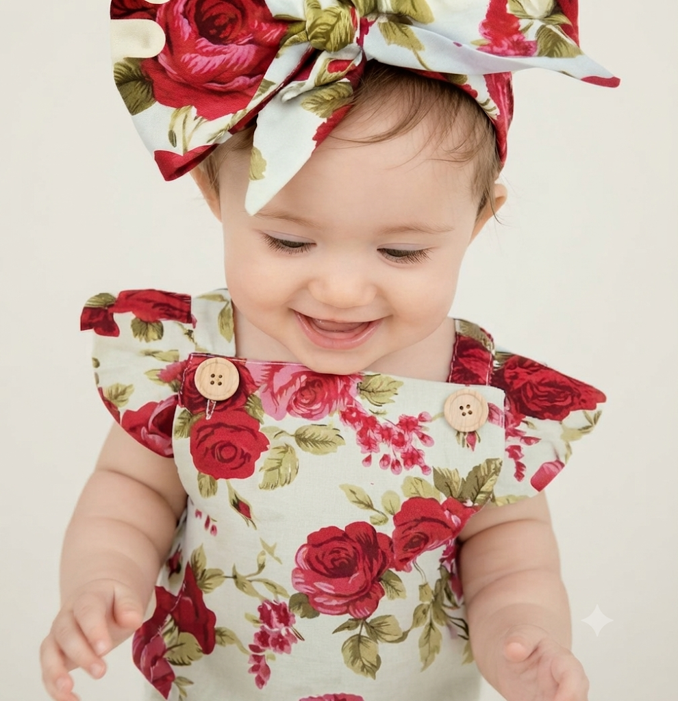 Floral Baby Bodysuit for Summer - Infant Clothing
